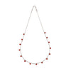 Silver Red Queens Necklace