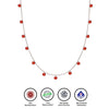 Silver Red Queens Necklace