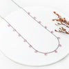 Silver Pink Queens Necklace