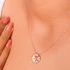 Rose Gold Daisy Gloss Pendant with Chain