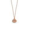 Rose Gold Open Shell Pendant with Chain