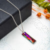 Silver Rainbow Burst Pendant with Chain