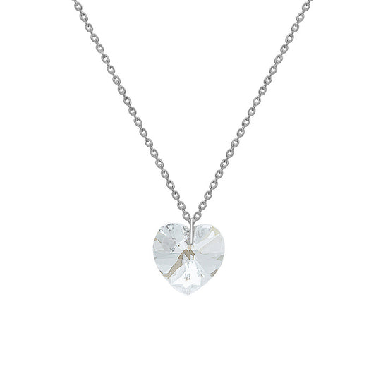 Silver White Fairy Swarovski Pendant with Chain