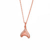 Rose Gold Mermaid's Tail Pendant with Chain