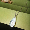 Silver Crystal Blush Pendant with Chain