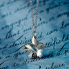 Silver Warm Petal Pendant with Chain
