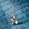 Silver Warm Petal Swarovski Pendant with Chain