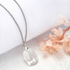 Silver Glass Glow Swarovski Pendant with Chain