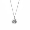 Silver Round Illusion Pendant with Chain