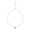 Silver Round Illusion Pendant with Chain