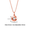 Rose Gold Round Illusion Pendant with Chain