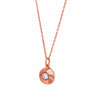 Rose Gold Round Illusion Pendant with Chain