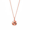 Rose Gold Round Illusion Pendant with Chain