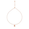 Rose Gold Round Illusion Pendant with Chain