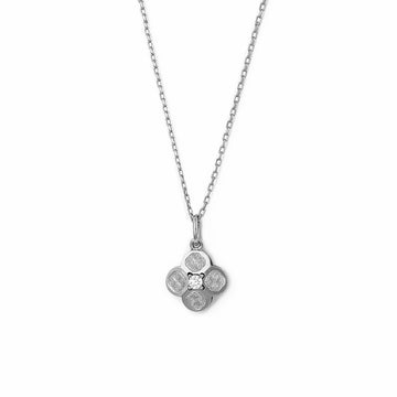 Silver Mini Flower Pendant with Chain