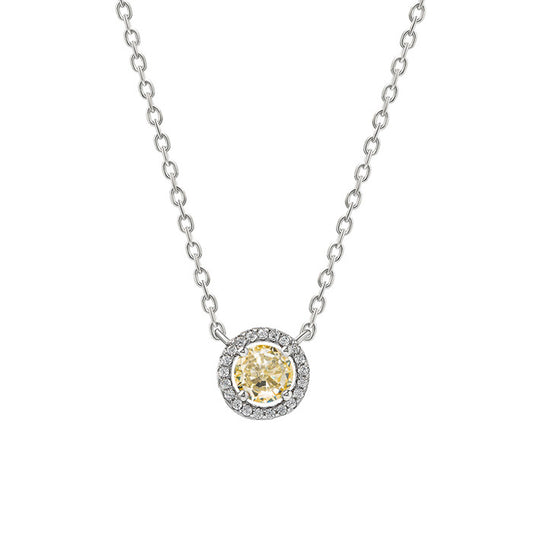 Silver Miracle Yellow Necklace