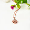 Rose Gold Mini Flower Pendant with Chain