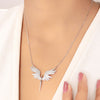 Silver Mystic Angel Necklace