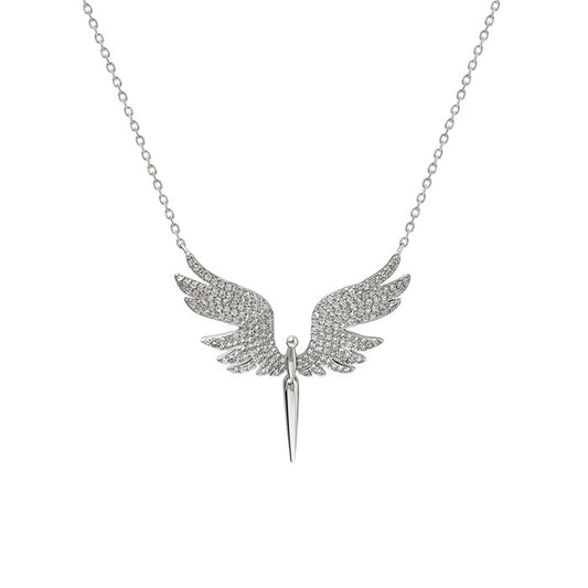 Silver Mystic Angel Necklace