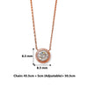 Rose Gold Fairytail Necklace (5 in 1 Crystal)