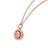 Rose Gold Wheel Of Heart Pendant with Chain (5 in 1 Crystal)