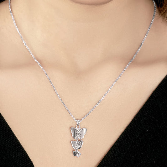 Silver Butterfly Pendant with Chain