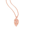 Rose Gold Leaf Pendant with Chain