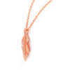 Rose Gold Leaf Pendant with Chain