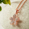 Rose Gold Floweret Pendant with Chain