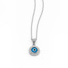 Silver Evil Eye Pendant with Chain