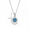 Silver Evil Eye Pendant with Chain