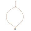Rose Gold Evil Eye Pendant with Chain