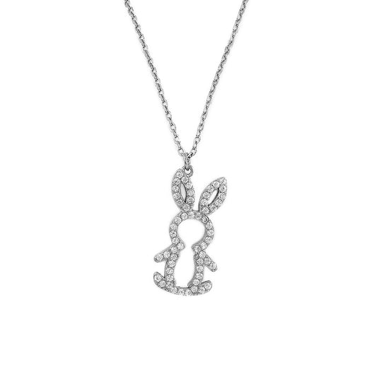Silver Honey Bunny Pendant with Chain