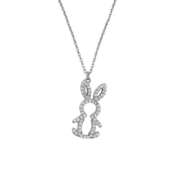 Silver Honey Bunny Pendant with Chain