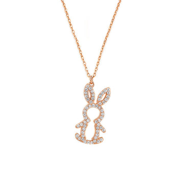 Rose Gold Honey Bunny Pendant with Chain