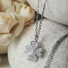 Silver Shamrock Leaf Pendant with Chain