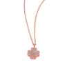 Rose Gold Shamrock Leaf Pendant with Chain