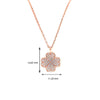 Rose Gold Shamrock Leaf Pendant with Chain