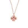 Rose Gold Shamrock Leaf Pendant with Chain