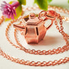 Rose Gold Tiny Tea-Pot Pendant with Chain