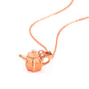 Rose Gold Tiny Tea-Pot Pendant with Chain