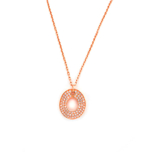 Rose Gold Shield Necklace