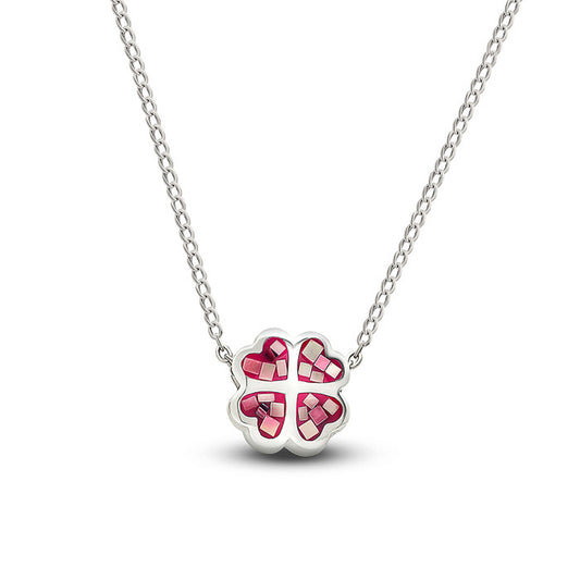 Silver Cherry Blossom Pendant with Chain