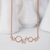 Rose Gold Crystal Gears Necklace