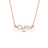 Rose Gold Crystal Gears Necklace