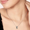 Silver Black Glory Pendant with Chain