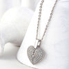 Silver Open Heart Pendant with Chain