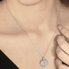 Silver Open Heart Pendant with Chain