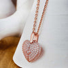 Rose Gold Open Heart Pendant with Chain