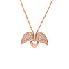 Rose Gold Open Heart Pendant with Chain
